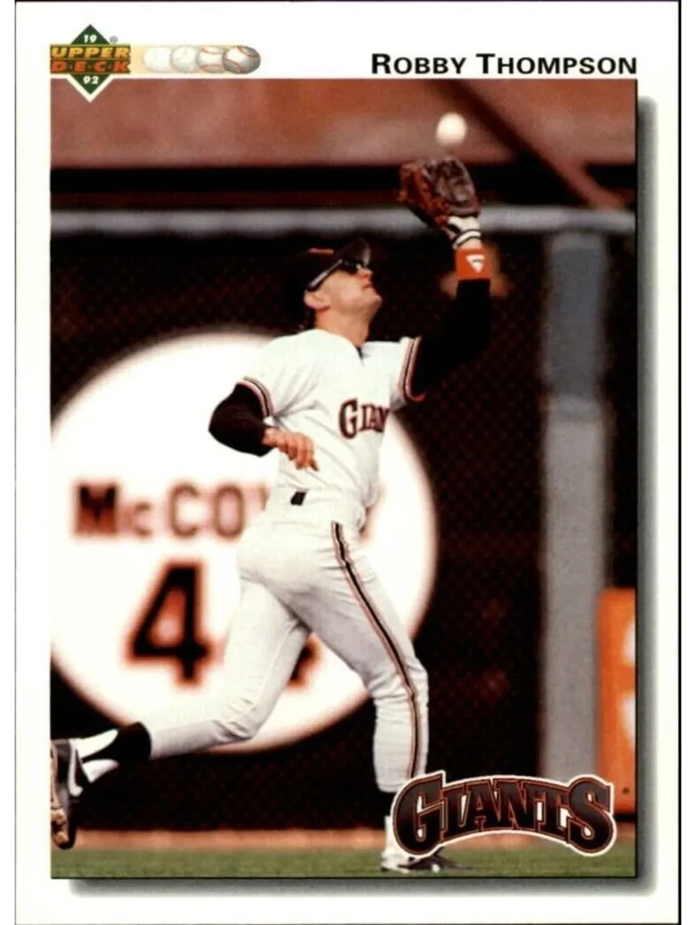 Robby Thompson 1992 Upper Deck MLB #286 Baseball Card San Francisco Giants